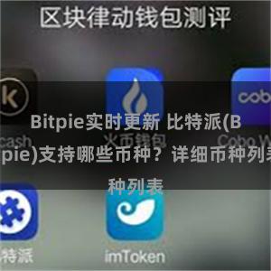 Bitpie实时更新 比特派(Bitpie)支持哪些币种？详细币种列表