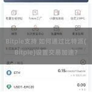 Bitpie支持 如何通过比特派(Bitpie)设置交易加速？